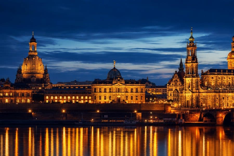 Frauenkirche in Dresden bei Nacht